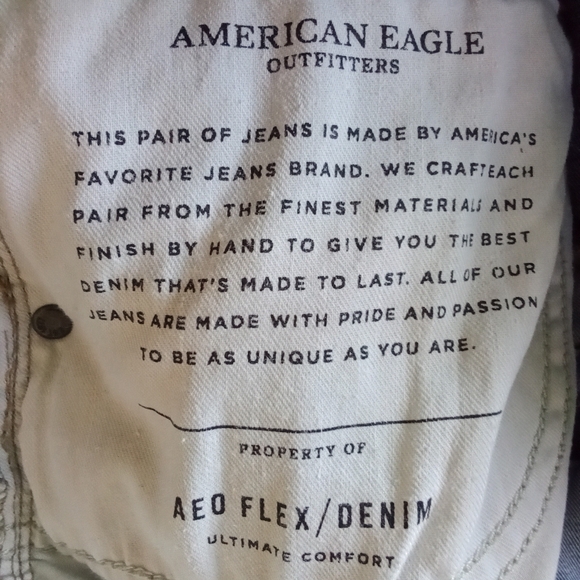 American Eagle Outfitters Ripped Style Light Wash Denim Jeans Extreme Flex - Picture 15 of 15